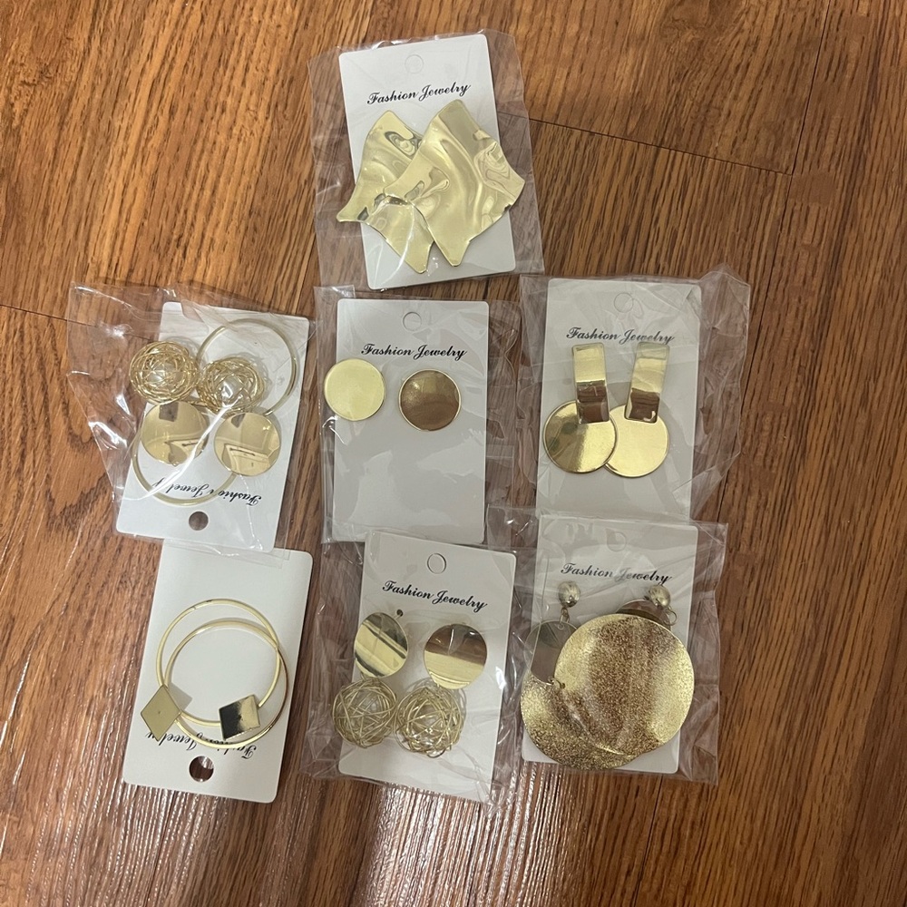 Fashion Jewelry Gold Earrings Set